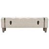 VidaXL Storage Bench Solid Wood and Steel 111 X 34 X 37 Cm