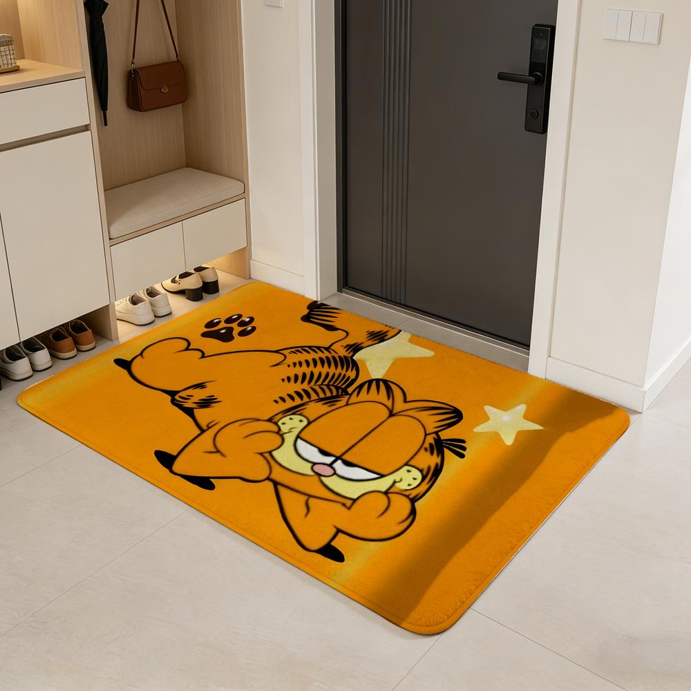 Tappetino per Pavimento Anime G-Garfield Tappetino per Porta in Flanella Antiscivolo Assorbente Lavabile Tappeto per Interni Casa
