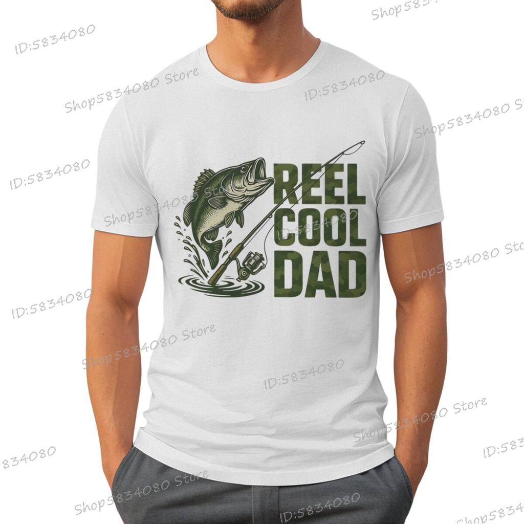 Reel Cool Dad Graphic T Shirts For Unisex Trendy Dad Design Summer Clothes Fishing Life Funny Shirts Unisex Fishing Lovers Tiedye Top