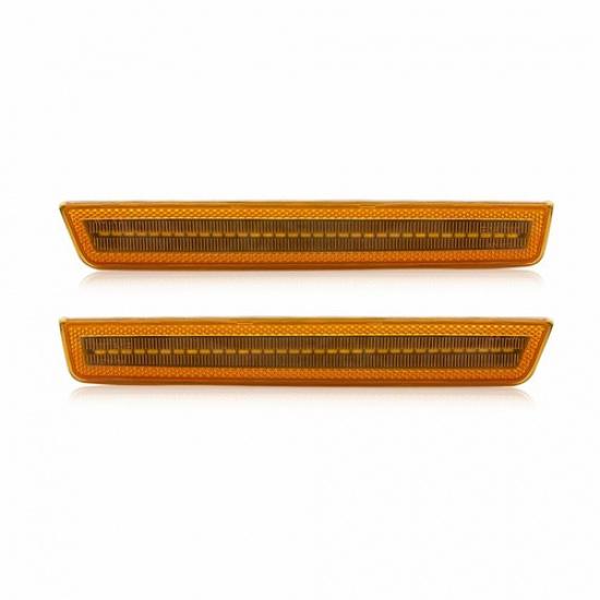 2X Full Amber LED Side Marker Light Fender Lamp For 2015- Dodge Challenger