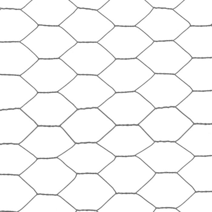 VidaXL Grillage Acier Revêtement PVC 25x1,5 m Hexagonal Gris Clôture de Jardin 143285