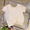 Mädchen Kurzarm T-Shirts Rundhals Oberteile