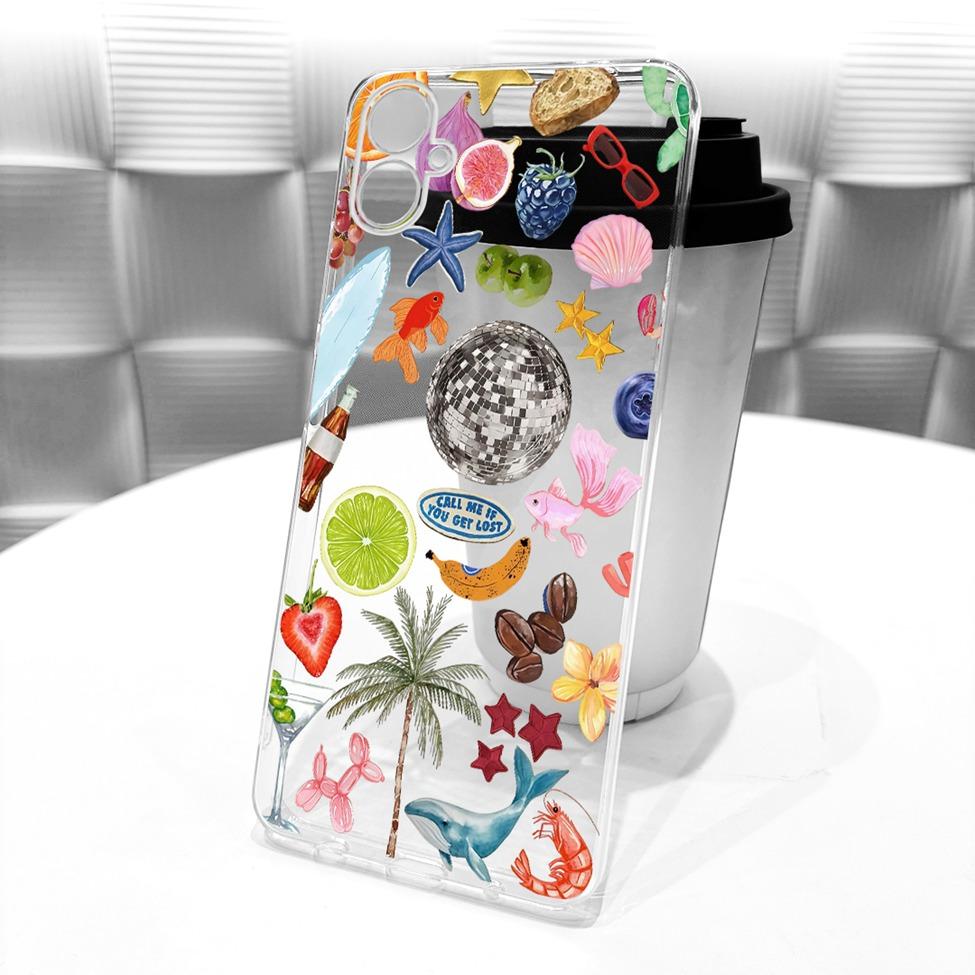 Clear Cover For Samsung Galaxy A06 4G Case Cute Cat Fashion Cool 2D Painted Casing For Samsung A06 4G SM-A065F SM-A065M