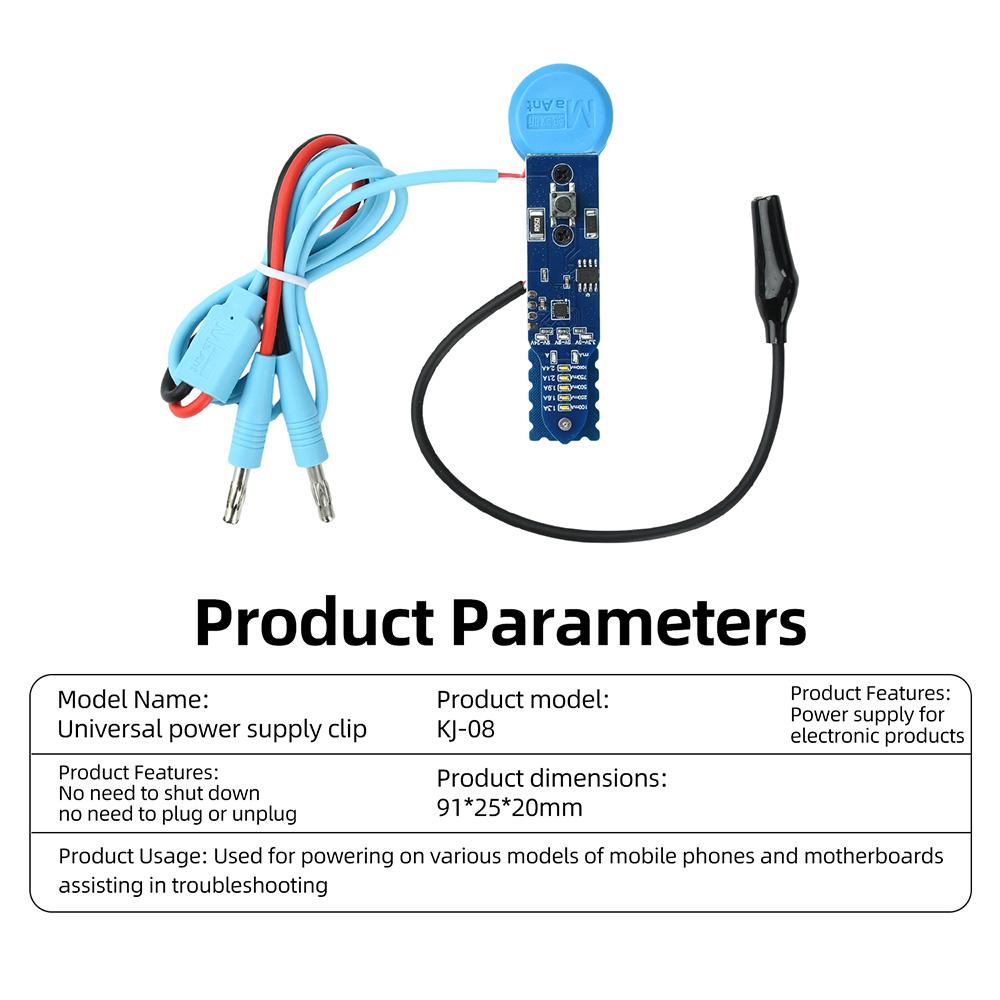 KJ-08 Universal Switch Clip Power On Tool Dual Mode Detection Current Test For Mobile Phone Motherboard Repair Tool