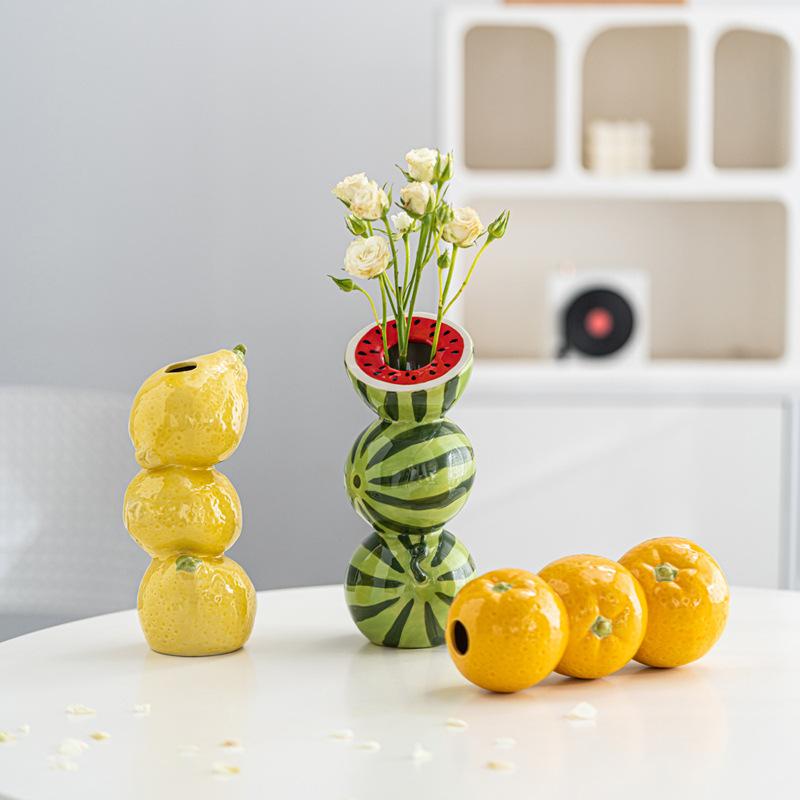 Nordic Style Minimalist Fruit Flower Insert Home Desktop Decoration Creative Multi-functional Ornament White