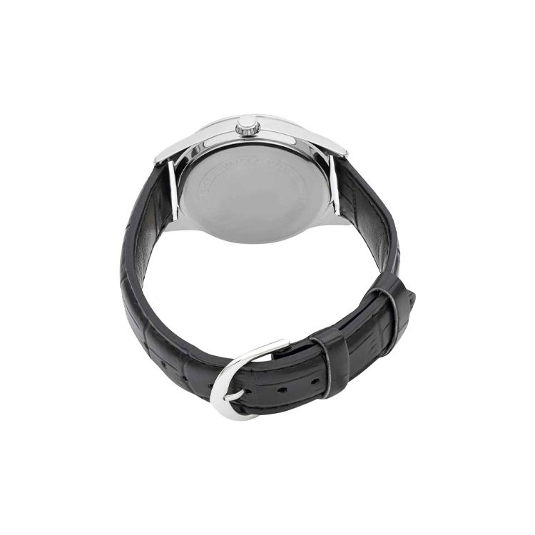 Casio 30M Waterproof Fashion Quartz Watch Leather Strap Men Watches Black MTP-V006L-1C