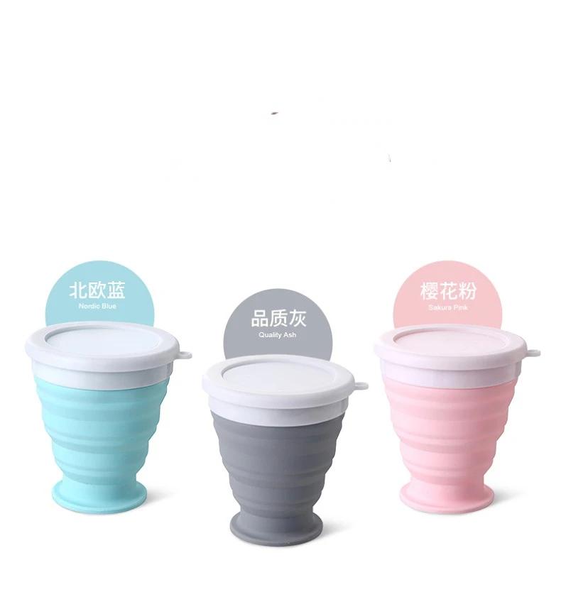 100/200/350mlTelescopic Portable Silicone Folding Cup Food Grade Water Cup Travel Drinking Ware Mug Outdoor Resin Coffee Handcup