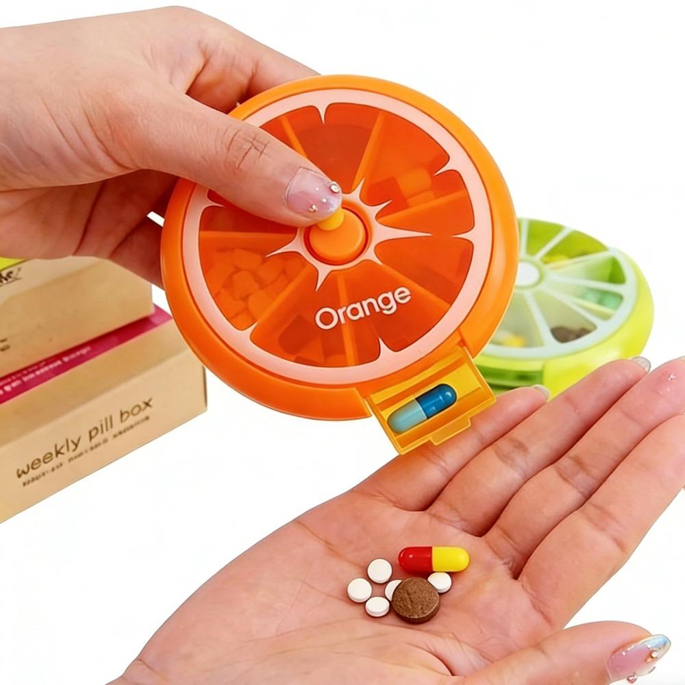 New Hot Premuim Portable Travel Mini 7 Days 7 Grids Pill Box Cases Container Organizer Storage for Vitamin Medicine Fish Oils