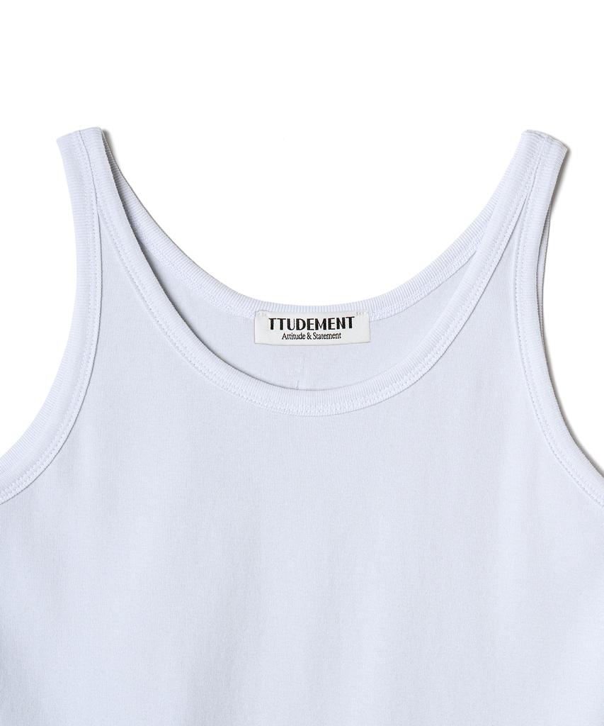 TTUDEMENT 50S Embroidered Sleeveless T-Shirt_Light Blue