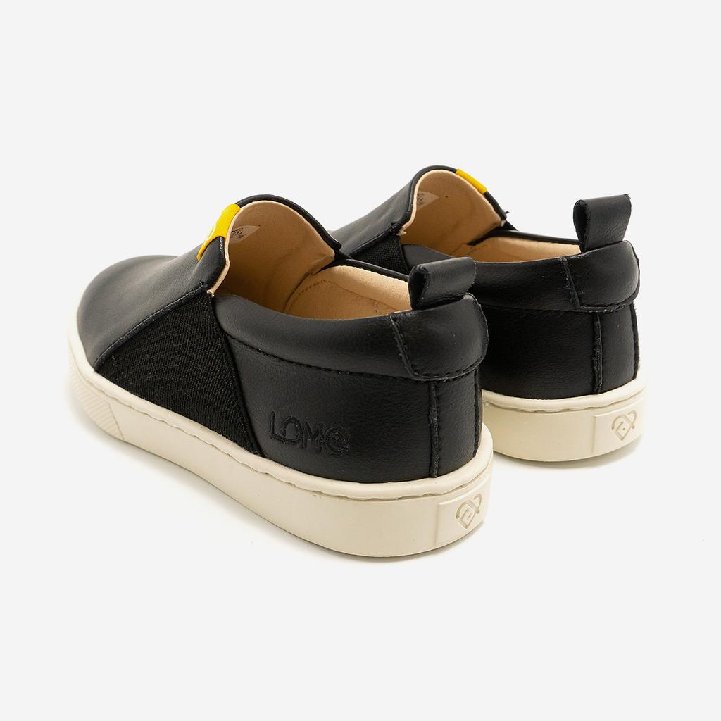 [LOMC] Kids Handmade Leather Slip-on Zarbi Black [LM21LS11-BLACK]