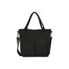 [Crazy] 2way Tote Bag Shoulder Bag Women's Handbag Crossbody Canvas Casual Simple Large Capacity Handbag (Black)