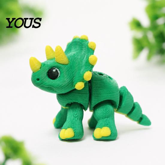 Sammler Drachenmodell Gelenkiger Schlüsselanhänger, Niedlicher Dinosaurier Schlüsselanhänger mit Beweglichen Gelenken, Spielbare Figur Flexibles 3D Gedrucktes Tieranhänger