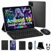 Android 16 New 2026 HD Large IPS RAM 8000mAh Long Battery Life Tablet, 11-inch Screen+1200x1920 Display, Octa-Core High-Performance CPU, 24(8+16)GB