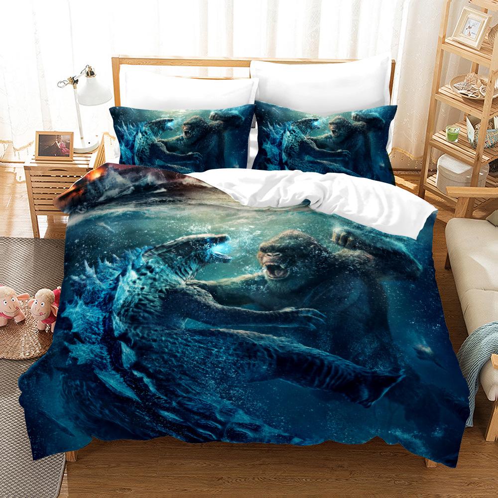 Lyw3D Digital Printing Diy Quilt Set Three-Piece Set European And American Bedding Three-Piece Set