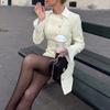 Abito completo da donna europeo e americano nuovo stile francese leggero maturo piccolo fragrante con bavero in vita