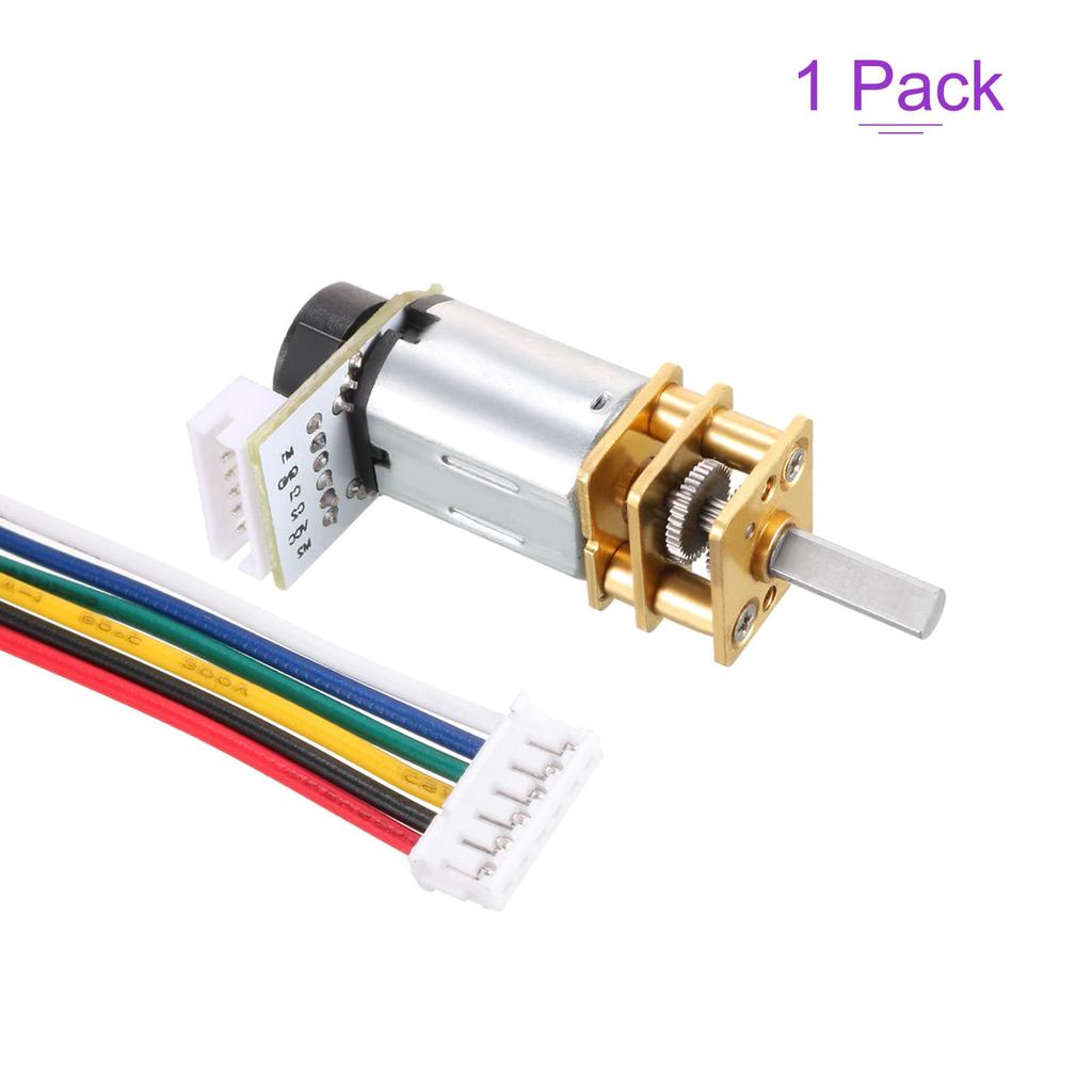 DMiotech GA12-N 20V DC 12V 100RPM Geared Motor with Encoder for RC Cars, Robot Models, and DIY Engines