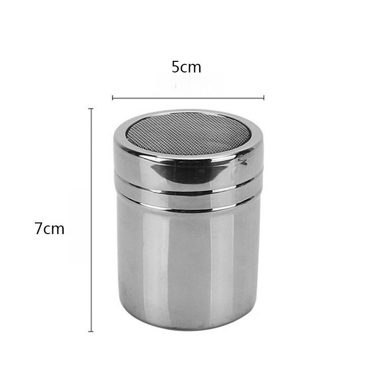 Stainless Steel Powdered Sugar Shaker Fine Mesh Duster For Cocoa Cinnamon Coffee Easy Clean Metal Spice Dispenser For Home Restaurant Cafe Use
