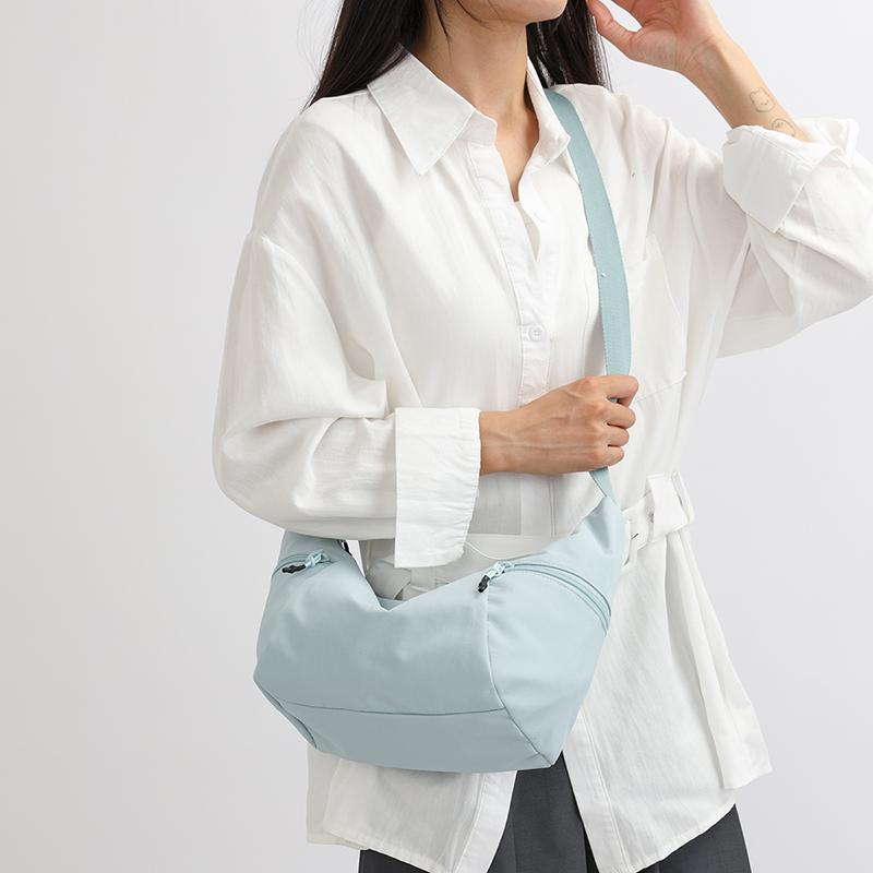 Women's Lightweight Nylon Hobo Bag - Crescent Crossbody Purse with Adjustable Strap (Water-Resistant for Work & Daily Use)