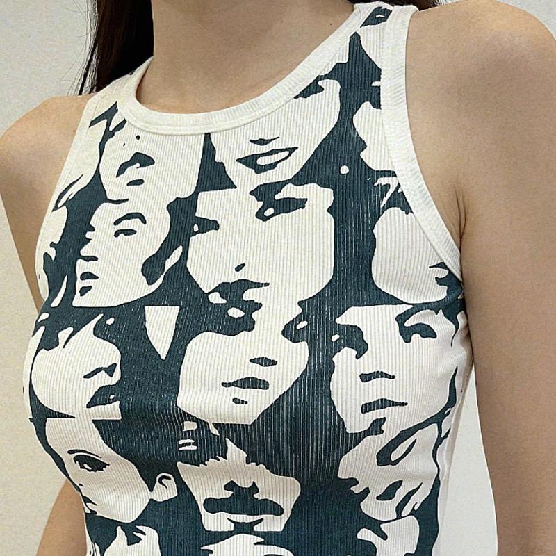 European and American Gothic Harajuku Y2K Retro Sleeveless Tank Top Summer Personalized Slimming Street Wear
