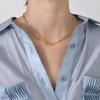 Gold Silver Color Stainless Steel 3mm Paperclip Link Chain Bracelets Neckalce For Women Fashion Party Wedding Jewelry Sets Gifts