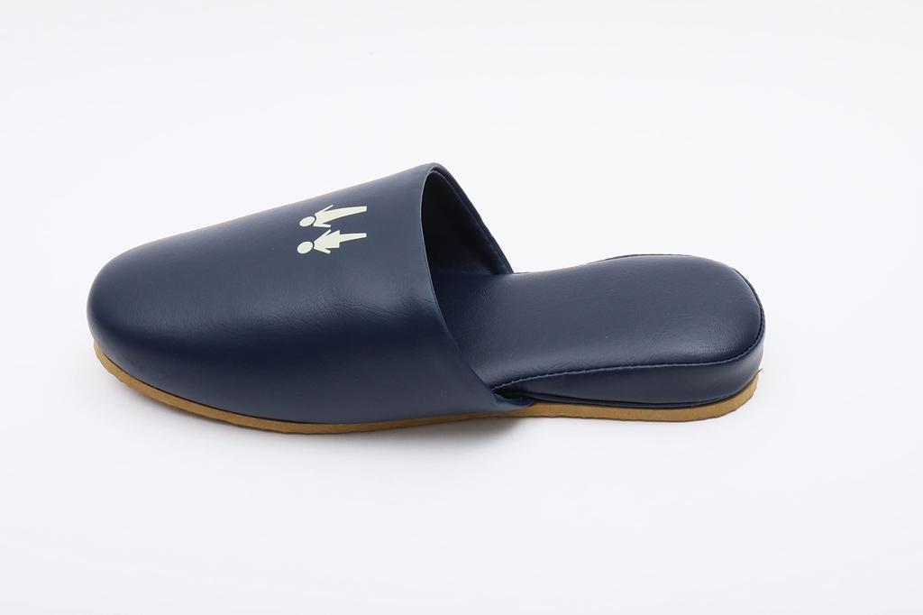 TOKYO SLIPPER Antibacterial Toilet Slippers of Simple Vinyl Slippers for Men and Indoor and Commercial Use Leather-Look (Set 5) [Synthetic Sole,