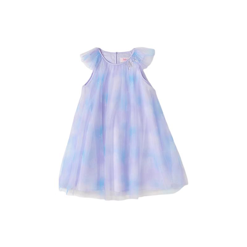 Deesha Girls' 2026 Summer A-line Fly-Sleeve Princess Dress