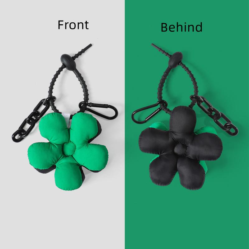 Luxury Keychain Black Green Couples Matching Bag Charm Flower Accessories Man Boyfriend Gift Cute Lanyard with Door Credencial