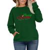Women's Fashionable Casual Plus-Size Long Sleeve Pullover Printed Sweatshirt