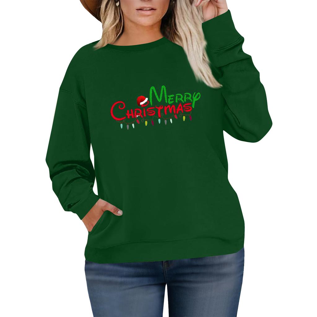 Women's Fashionable Casual Plus-Size Long Sleeve Pullover Printed Sweatshirt