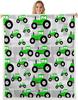 Garbage Truck Blanket Soft Fleece Throw Recycling Theme Kids Room Decor Educational Gift Baby Gift