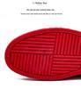 Unisex Red Canvas Sneakers: Women's Fashion, Men’s Thick-Soled Casual Shoes for Summer, Low-Top Design