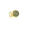 CANNER 1PC Natural Water Grass Horse Eye Zircon 925 Silver Piercing Earrings For Women Ins Simple Green Moss Earring