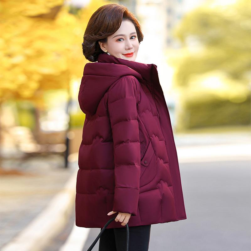 Popular Mother Winter Down Jacket Women's New Middle-aged Women's Clothing Winter Thickened Middle-aged and Elderly Warm Jacket