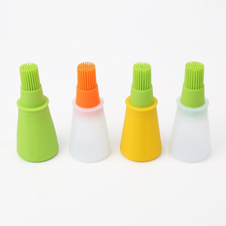 1pc Grill Oil Bottle Silicone Oil Brushes Tool BBQ Basting Oil Brush Barbecue Pastry
