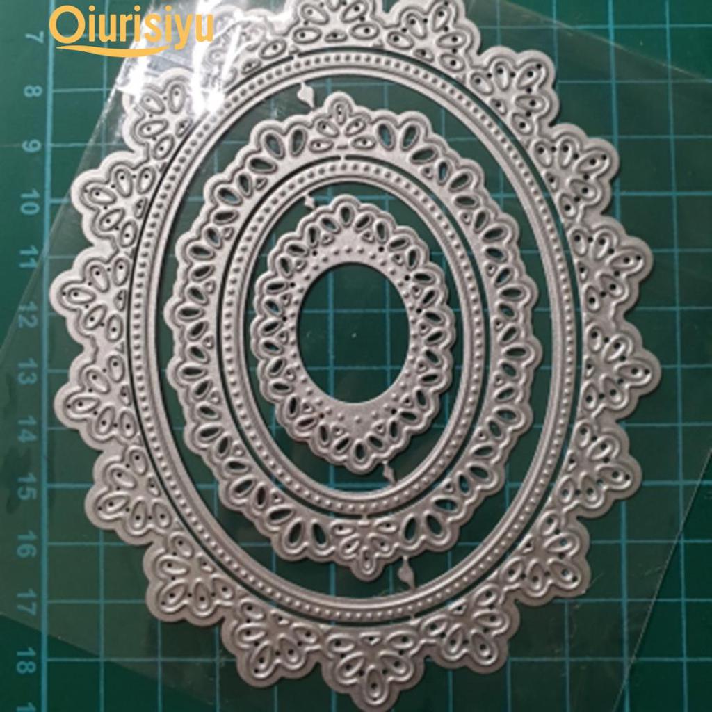 GLOBLELAND 2 Pezzi Linee Cornice Sfondo Fustelle Per Fare La Decorazione Di Carte Metallo Parole Benedizione Fustelle Stencil Per Scrapbooking Album Di Foto - Foto 4