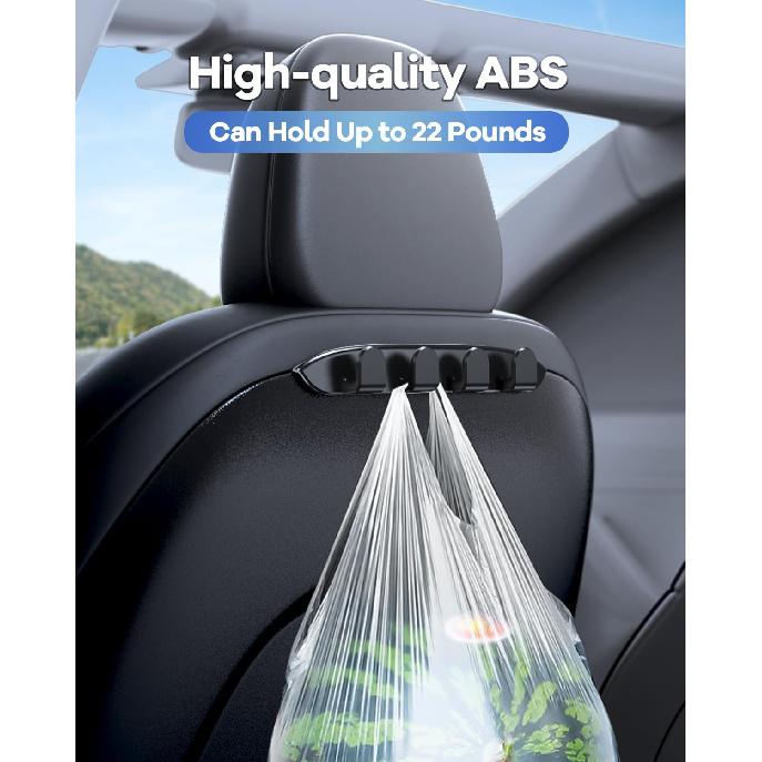 2 Pack Car Seat Hooks For Tesla Model Y Model 3 Accessories 2026 2025 2024   , Purse Hanger For Car, Automotive Seat Back Organizers For Purses Bags,