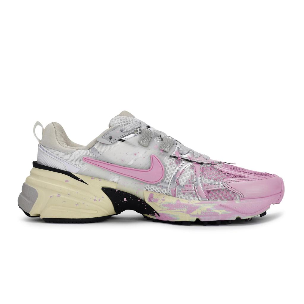 Nike V2K Run Antiscivolo Resistenti all'Abrasione Scarpe da Corsa Basse Donna Argento Rosa FD0736-100(Team80-V2KSBOX)