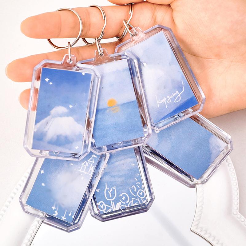 Tassel Keychain Chinese Style Acrylic Pendant For Students Graduation Wishes Transparent Keychain