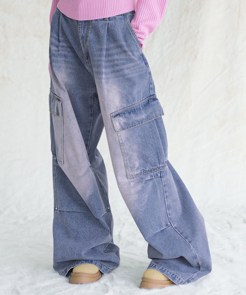 Urban Dress Side Big Cargo Pants Cotton Black (B Type)