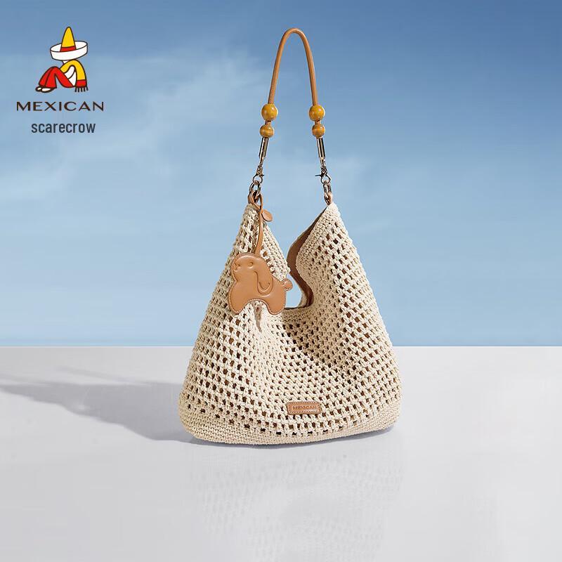 

Straw Man Woven Shoulder Tote Bag