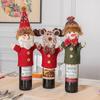 Decoration Snowman Table Decor Santa Claus Bottle dress up Christmas Ornaments Wine Bottle Cover
