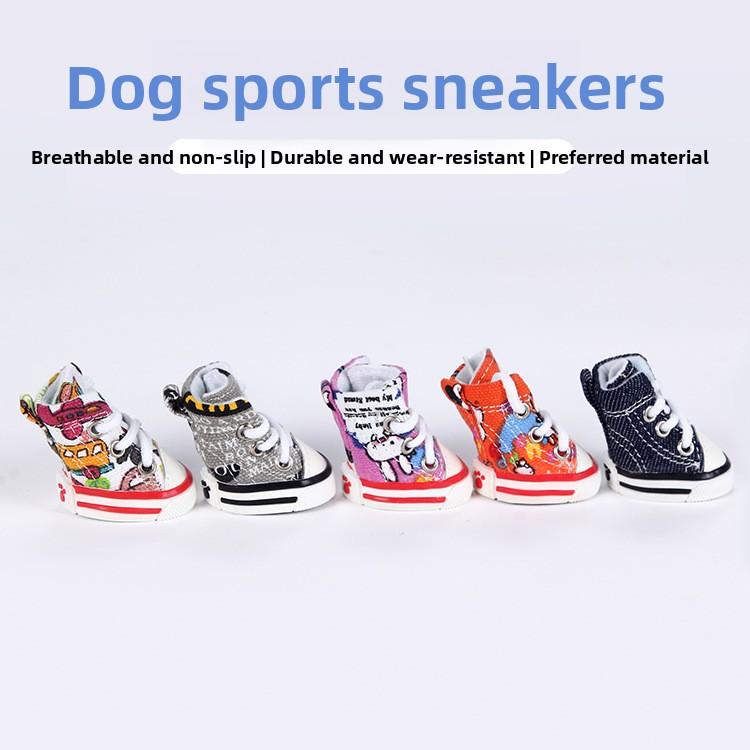Breathable Anti-Slip Warm Durable Rubber Dog Shoes for All-Season Outings Protects Paws From Burns Easy Clean Classic Ins Style