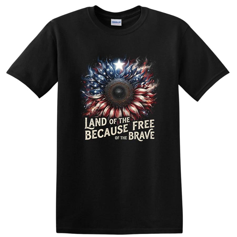 Land of the Free Sunflower T Shirt Because of the Brave 250 Anniversary Tee XXXL