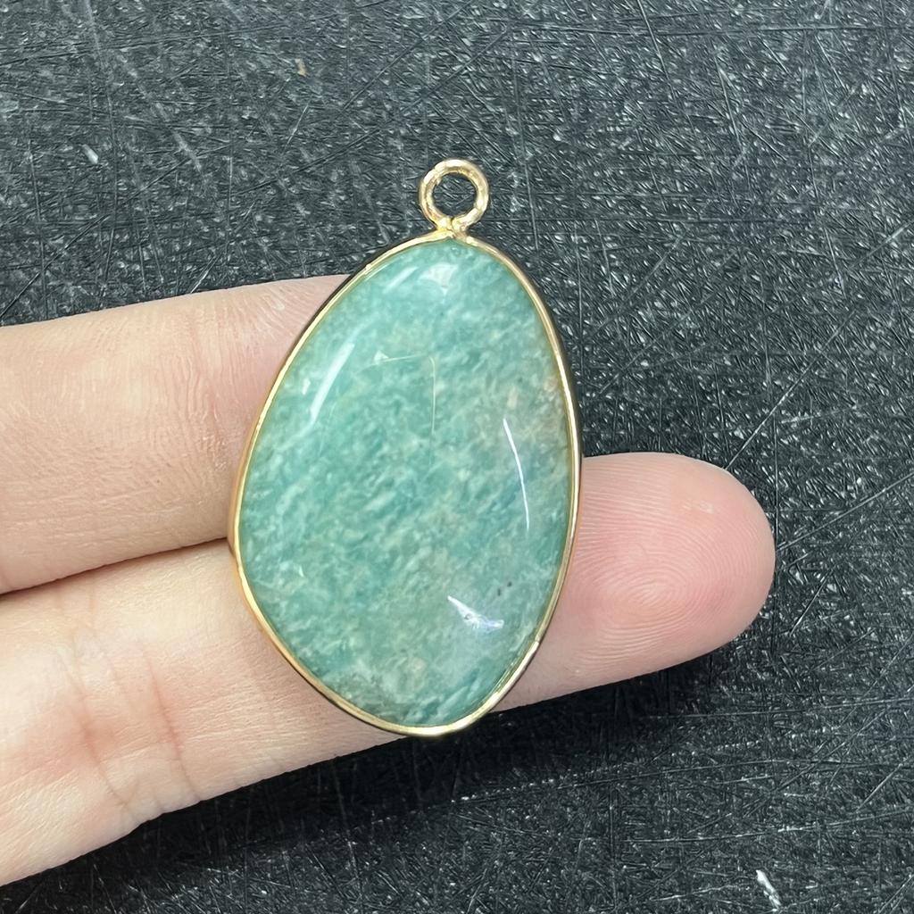 1 Stück, Energie-Naturstein-Anhänger, Böhmischer Stil Handgefertigt Unregelmäßiger Kristallachat Amethyst Jade Edelstein Anhänger für Schmuckherstellung DIY 20×35mm