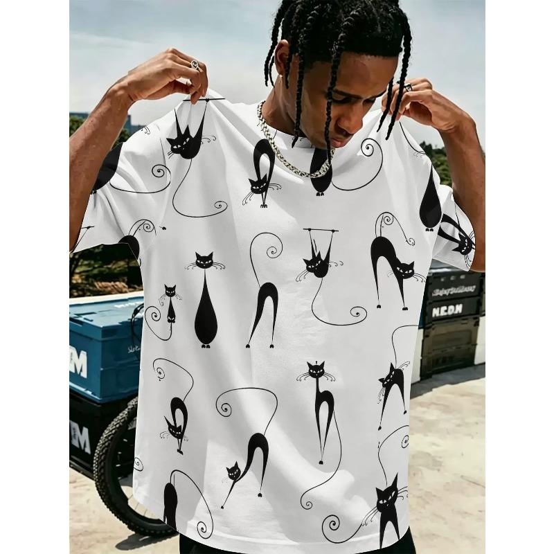 Men's Plus Size T-shirt with National Flag Animal Style 3D Printed O Neck Short Sleeved Casual Short Sleeved Tops