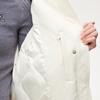ONLY Women's 90% White Duck Down Mid-Length Puffer Jacket with Detachable Fur Collar