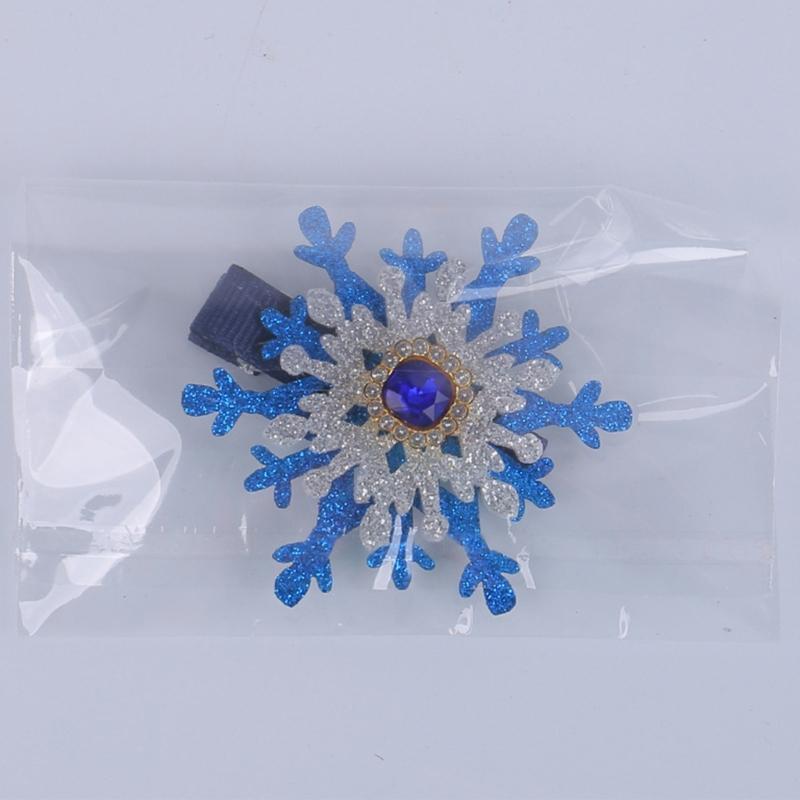 Snowflake Barrettes Studded Christmas Glitter Elegant Snowflake Hair Clip Christmas for Women, Snowflake