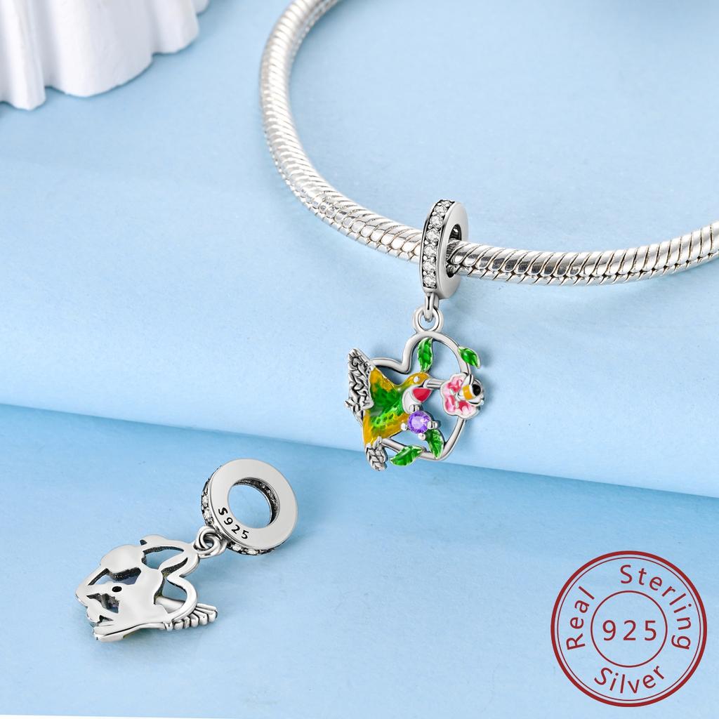 100% Copper Charms Bead Fit Original Bracelet Cz Inlaid Zirconium Pendent Dangle For Women Diy Jewelry Gift