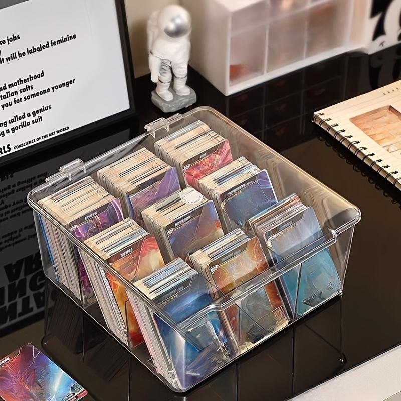 

Хранение подарочных карт на праздники, Домашнее хранение, Коробка для хранения маленьких карточек, Сортировка акриловых карточек с откидной крышкой, Большая коробка для карточек прозрачный