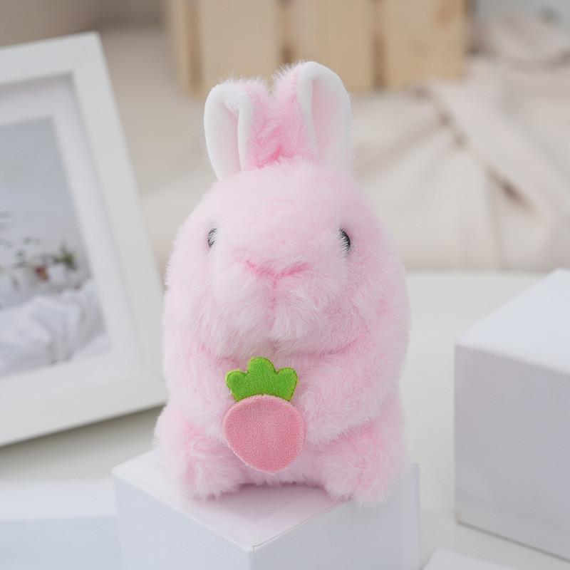 

Очаровательный плюшевый электрический кролик, реалистично ходящий, говорящий, шевелящий ушами, игрушка с длинным мехом розовый